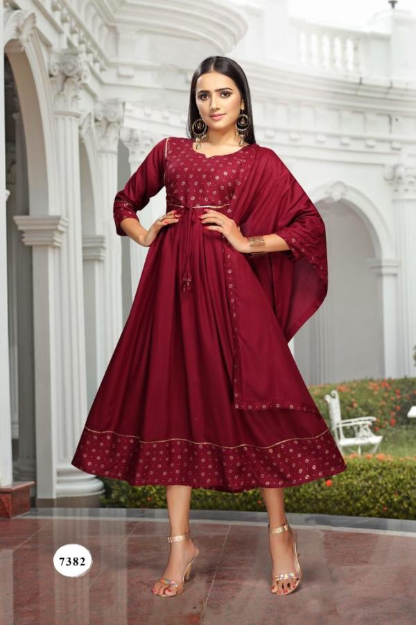 Kashish Rayon Fancy Kurti With Dupatta 